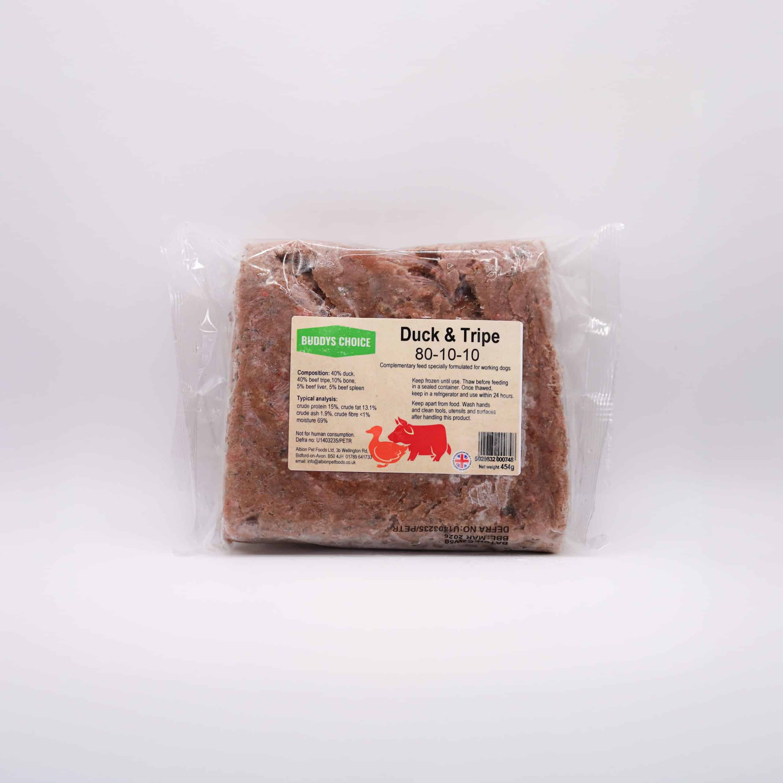 Buddy's Choice Duck & Beef Tripe 80-10-10