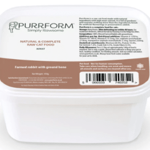 Alternative view of Purrform Farmed Rabbit with ground Bone 450g