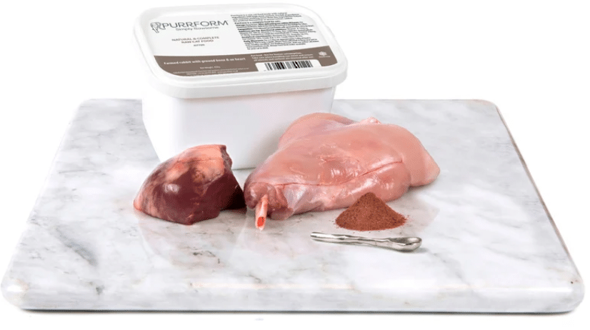 Purrform Farmed Rabbit with Ground Bone & Ox Heart 454g
